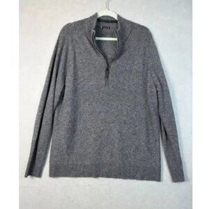 Smartwool Quarter Zip Men’s XLSize Xl Ripple Ridge Gray Merino Wool Layer